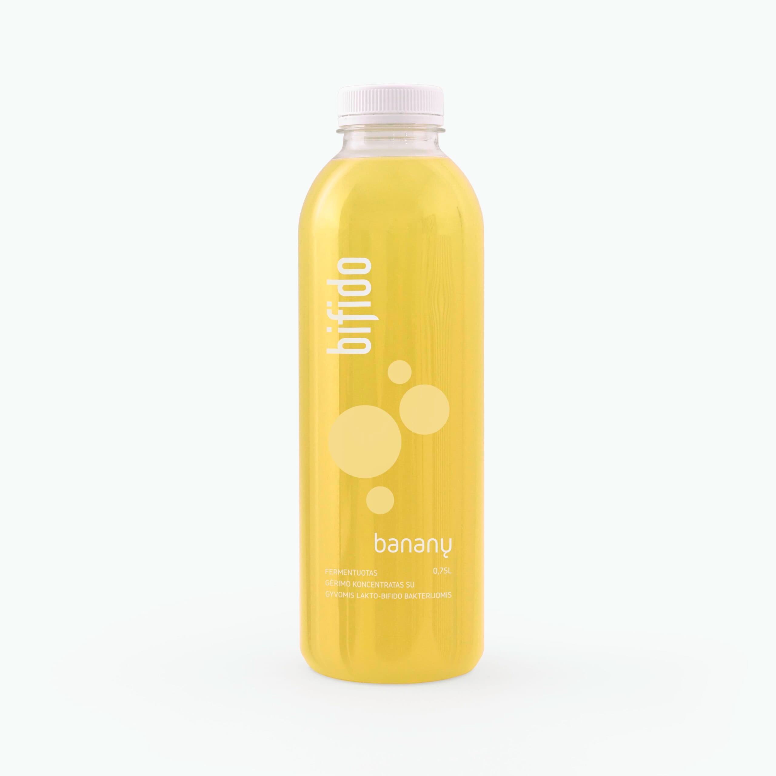 BANANŲ fermentuotas probiotinis gėrimo koncentratas  0,75L